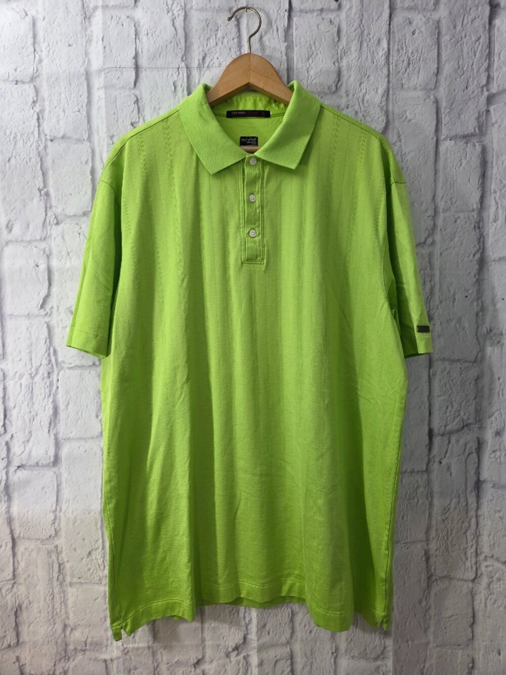 Tiger Woods Collection Nike Fit Dry Extra Lime Bright Green Polo Golf Shirt